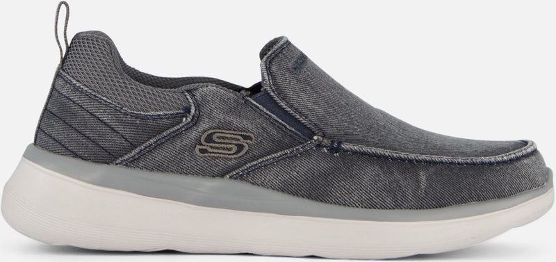 Skechers - Delson 2.0 - Instappers - Blauw - Canvas - Air-Cooled Memory Foam®