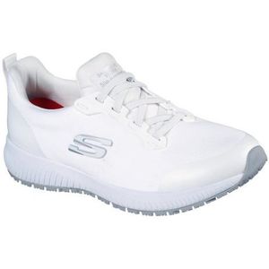 Skechers Squad Sr Sneaker voor dames, Wit plat gebreid, 40 EU