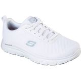 Skechers Flex Advantage 77125-blk Low-Top Sneakers voor heren, Witte Mesh Water en Vlek Afstotende Behandelaars, 45 EU