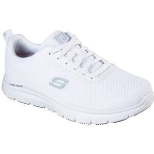 Skechers Flex Advantage 77125-blk Low-Top Sneakers voor heren, Witte Mesh Water en Vlek Afstotende Behandelaars, 44 EU