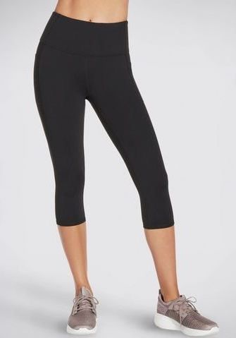 Skechers - Gowalk - Legging Capri - Hoge Taille - Zwart - 41,9 cm Binnenbeenlengte