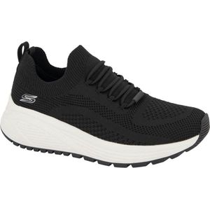 Skechers Bobs Sparrow 2.0-Allegiance Crew Sneakers voor dames, Black Engineered Knit, 35 EU