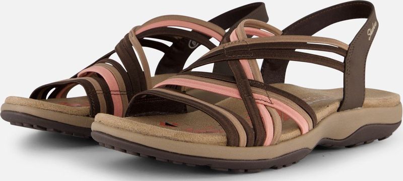 Skechers Reggae Slim Sandalen bruin Textiel - Dames