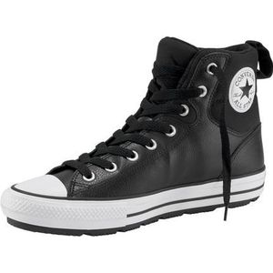 CONVERSE Chuck Taylor All Star Berkshire Boot van kunstleer voor heren, Zwart Wit Zwart, 37 EU