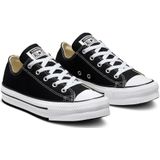 Converse Chuck Taylor All Star Eva Lift Canvas Platform Sneakers voor kinderen, uniseks, zwart-wit/zwart., 36 EU