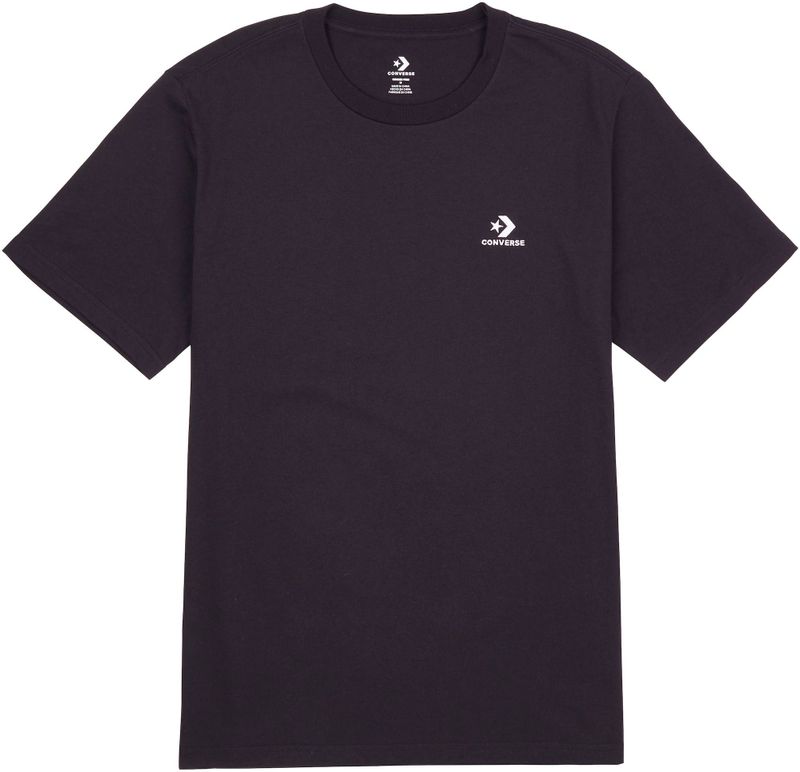 Converse - GO-TO EMBROIDERED STAR CHEVRON TEE - T-shirt - Zwart - Uniseks