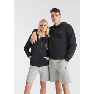 Converse GO-TO EMBROIDERED STAR CHEVRON ZIP HOODIE - Black - Fleece