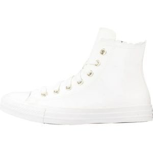 Converse Chuck Taylor All Star Mono White Sneaker voor dames, Vintage Witte Zilverreiger Goud, 8 UK