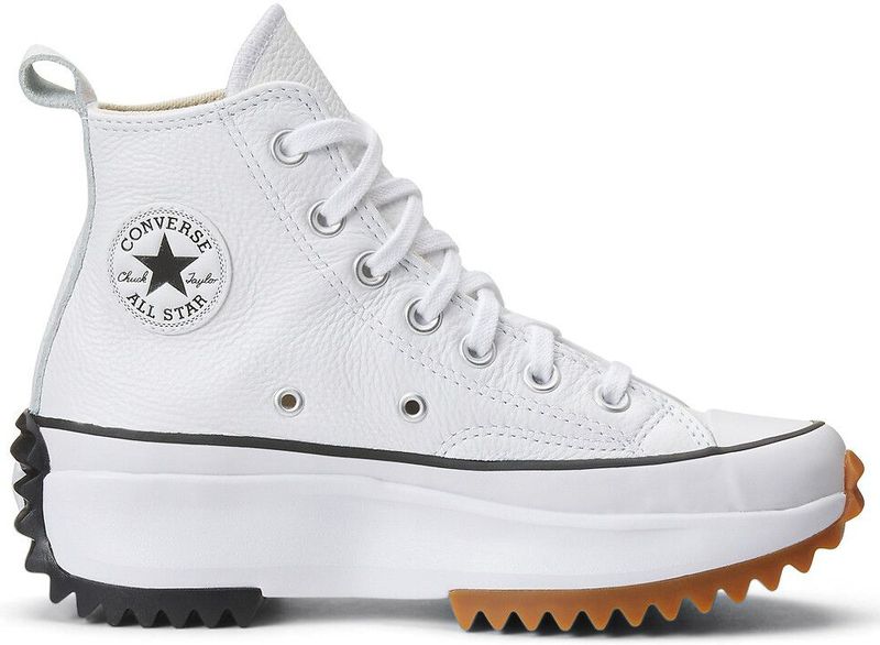 Converse - Run Star Hike Platform Foundational Leather - Sportschoenen - Wit/zwart/gum