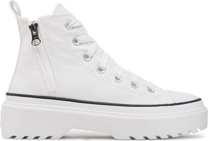 Sneakers Lugged Lift Hi Foundational Canvas CONVERSE. Canvas materiaal. Maten 38. Wit kleur