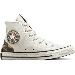 Converse Chuck Taylor All Star Tortoise Sneakers voor dames, natuurkleuren/bruin, hoge schoenen, Egret Tawny Uil Black, 36 EU