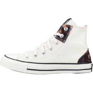 Converse Chuck Taylor All Star Tortoise Sneakers voor dames, natuurkleuren/bruin, hoge schoenen, Egret Tawny Uil Black, 37 EU