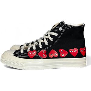 Converse Converse x Comme des Garçons PLAY Chuck 70 Multi Heart in Black/Red/Egret, Maat EU 44