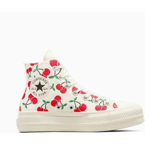 Sneakers Chuck Taylor All Star Lift Cherry On CONVERSE. Canvas materiaal. Maten 41. Wit kleur