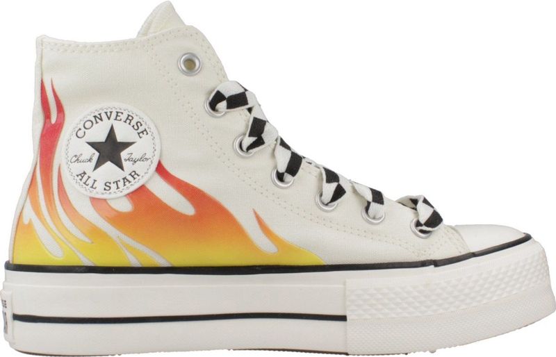 Converse - Chuck Taylor All Star Lift Platform Flames - Slippers - Wit