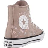 Sneakers - Bloemenprint - Textiel - Snoersluiting - Platte Hak