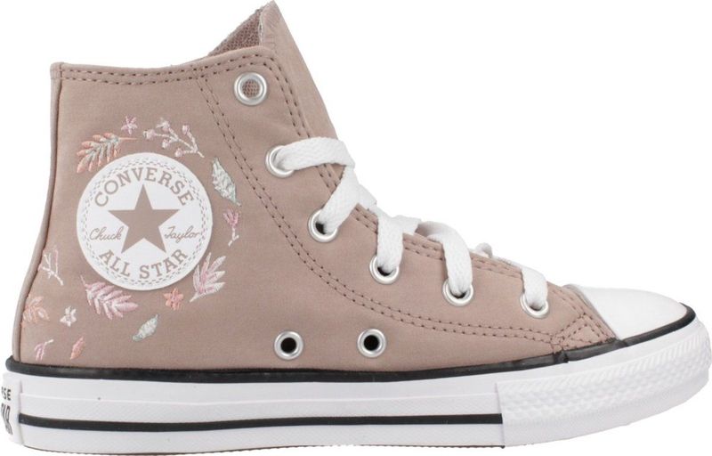 Sneakers - Bloemenprint - Textiel - Snoersluiting - Platte Hak