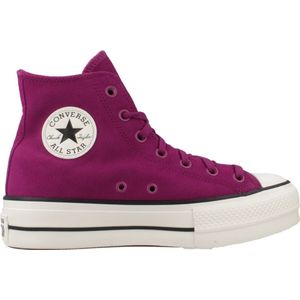 Sneakers All Star Lift Hi Crafted Color CONVERSE. Leer materiaal. Maten 39. Violet kleur