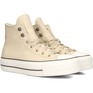 Converse Chuck Taylor All Star Lift Hi Sneakers - Leren Sneaker - Dames - Beige