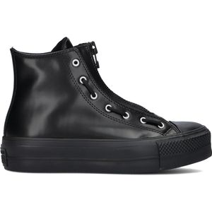 Leather Converse All Star Zwart Leer Converse Chuck Taylor All Star Eva Lift Leather Foundation Hi
