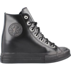 Converse - Chuck Taylor All Star Wedge Patent - Sneakers - Zwart - Lakleer