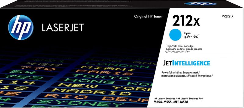 HP Toner 212X (W2121X) Cyaan Hoge capaciteit