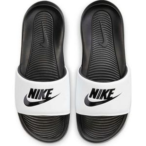 Nike Victori One Slipper voor heren, Zwart Zwart Wit