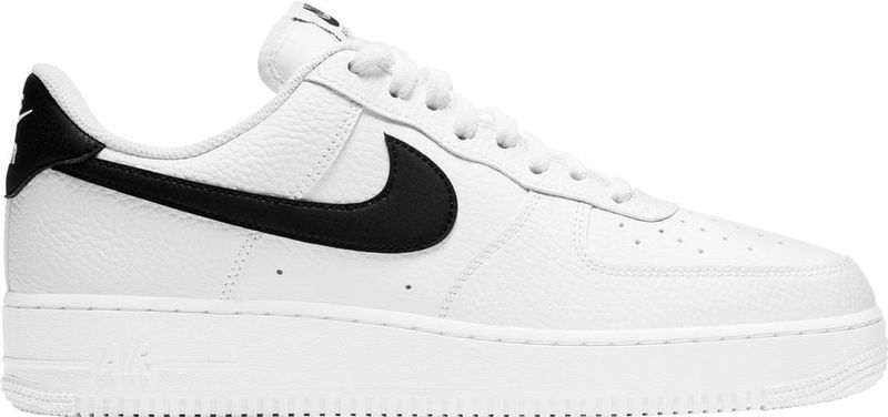 Nike Air Force 1 Low '07 White Black Pebbled Leather - CT2302-100