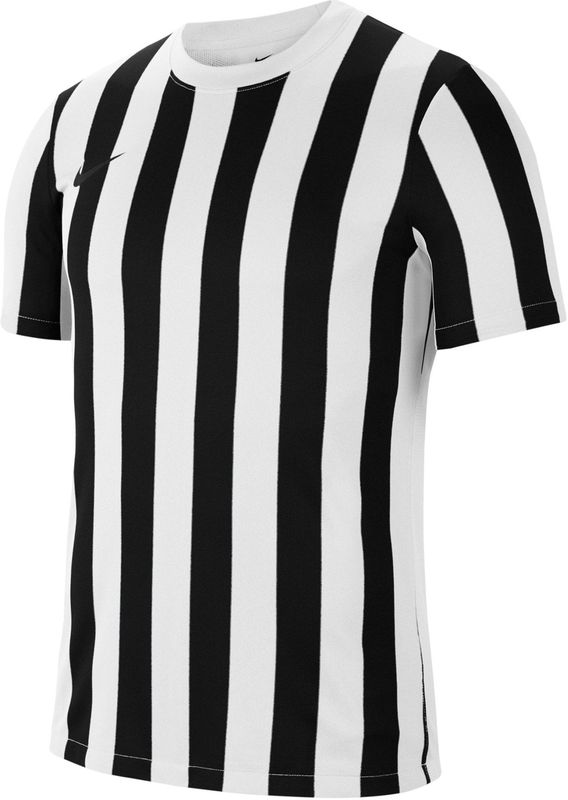 Nike Striped Division IV Voetbalshirt Wit Zwart