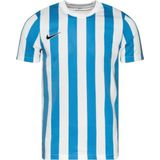 Nike Striped Division IV Shirt Korte Mouw Heren - Wit Lichtblauw