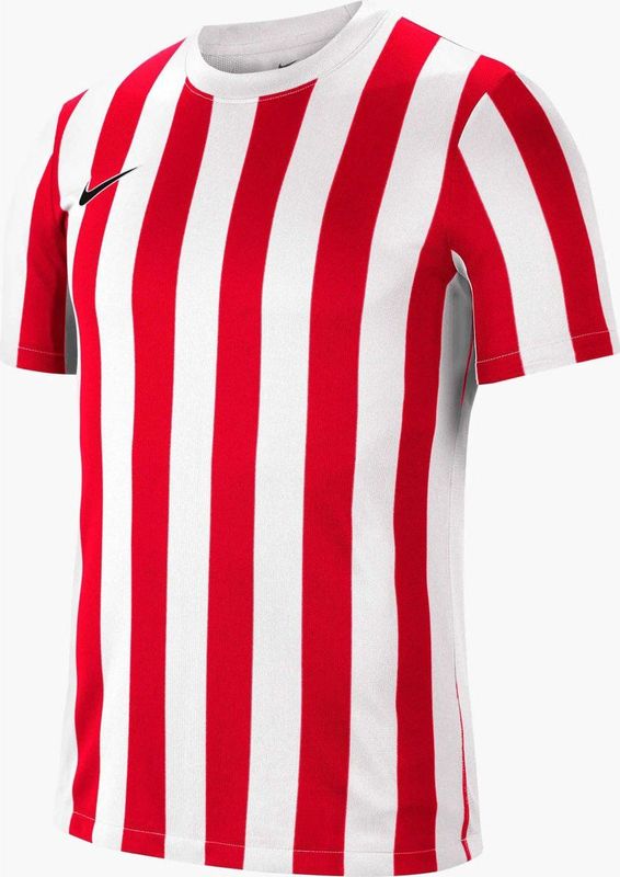 Nike Striped Division IV Shirt Korte Mouw Heren - Wit Rood
