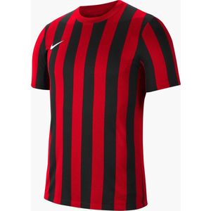 Nike Striped Division IV Shirt Korte Mouw Heren - Rood Zwart