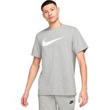 Nike Sportswear Functioneel shirt 'Swoosh'  grijs gemêleerd / wit