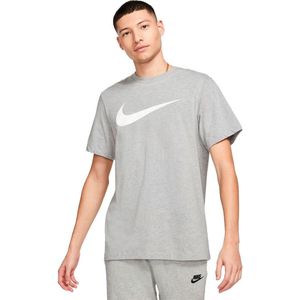 Nike Sportswear Shirt 'Swoosh'  grijs gemêleerd / wit