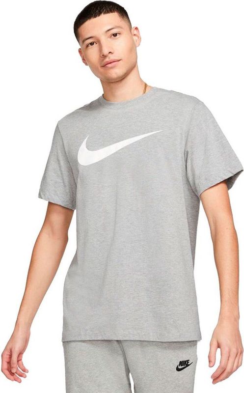 Nike Sportswear Functioneel shirt 'Swoosh'  grijs gemêleerd / wit