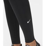 Nike - One Mid Rise - Dames Tight - Zwart - Polyester