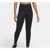 Nike - One Mid Rise - Dames Tight - Zwart - Polyester