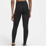 Nike - One Mid Rise - Dames Tight - Zwart - Polyester