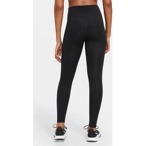 Nike - One Mid Rise - Dames Tight - Zwart - Polyester