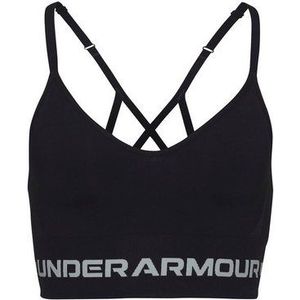 Under Armour UA Seamless Low Long Bra Dames Sportbeha - Zwart - Maat L