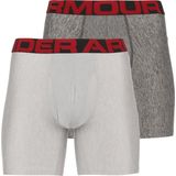Under Armour - Tech - Sneldrogend Sportondergoed - Mod Gray Light Heather/Jet Gray Light Heather - 2 Pack