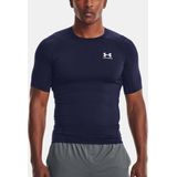 Under Armour UA Heatgear Armour Compressie Short Sleeve Heren Sportshirt Navy
