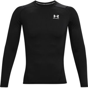 Under Armour Heatgear Comp Longsleeve Herren - Schwarz, Weiß, Größe XXL