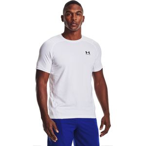 Under Armour T-Shirt HeatGear Armour Enganliegendes Kurzarm-Oberteil White