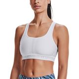 Under armour crossback mid bra in de kleur wit.