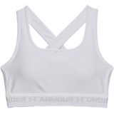 Under armour crossback mid bra in de kleur wit.