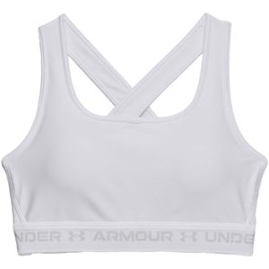 Under Armour Crossback Mid Bra Wit/Halo grijs