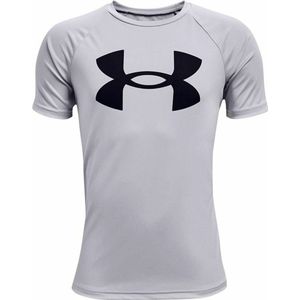 T-Shirt met Korte Mouwen voor kinderen Under Armour Tech Big Logo Grijs