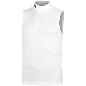 Under Armour - Ua Hg Armour Comp Mock Sl - T-Shirt - Wit - Polyester - HeatGear Technologie