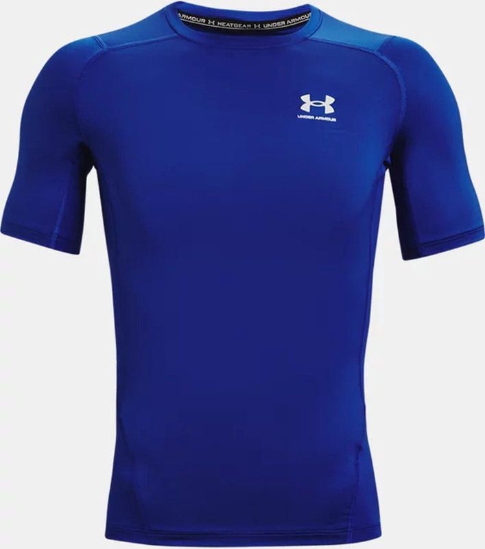 Under Armour UA Heatgear Armour Compressie Short Sleeve Heren Sportshirt - Blauw